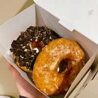 Oreo cooked crumble and Old fashioned glazed   at V Food Spot in London