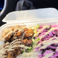 Honey Garlic Cauliflower Wing bowl  at V Food Spot in London