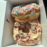 Sprinkle & Cherry Donuts  at V Food Spot in London