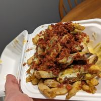 Bacon cheese fries at V Food Spot in London
