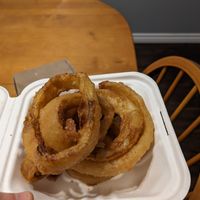 Onion rings at V Food Spot in London