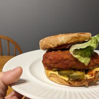 Crunchwich buffalo at V Food Spot in London