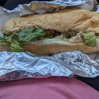 Crispy chicken ceaser sub at V Food Spot in London
