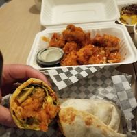 Buffalo Cauliflower Ceasar Wrap.....soo AMAZING!!!! at V Food Spot in London