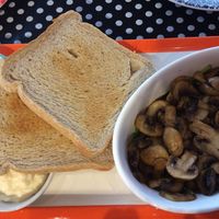 Mushrooms on Sourdough  at Festivus Cafe in Launceston