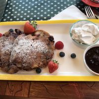 Delicious vegan pancakes ❤️ at Festivus Cafe in Launceston
