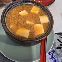 Miso soup with silk topu at Lapamaki in Porto