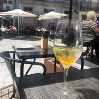 terrace outside w/ 10 tables  at Puro 4050 in Porto