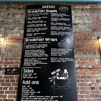 Their menu  at Rustic Cosmo Cafe in Toronto