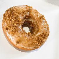 Biscoff doughnut  at V Is For Veggies in Plymouth