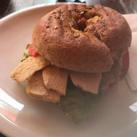 Tofu bagel at Bagels & Coffee in Potsdam