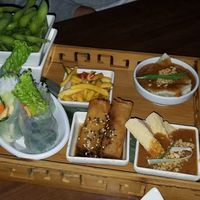 Appetizers platter at Sukho Thai in Laval