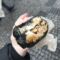 Tofu and kimchi  at Onigirazu in Prague