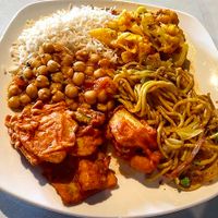 Lunch buffet items at Everest Cuisine in Worthington