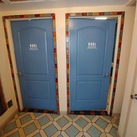 Non Gender Restrooms outside at Love Cafe  in Oakhurst