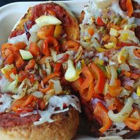 Pizza bread: not very good at Love Cafe  in Oakhurst