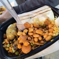 Vegan hummus wrap at Organic - Boqueria in Barcelona