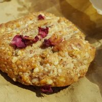 Tahini and almond cookie at Echo in Margate