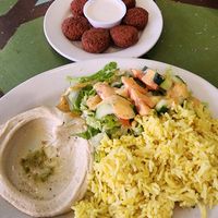 Falafel Plate at Aladdin Mediterranean Grill in Jackson