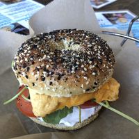 Breakfast bagel sandwich  at Soulshine in San Diego