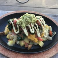 Mexican Potato chickpea scramble  at Soulshine in San Diego