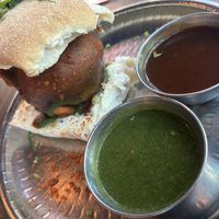 Vada pav   at Indian Tiffin Room  in Manchester