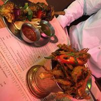 Tandoori broccoli and okra fries  at Indian Tiffin Room  in Manchester
