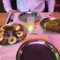 Pani puri and bhel puri  at Indian Tiffin Room  in Manchester