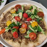Za'atar Man'oushe with avocado and veggies at Reem's in San Francisco