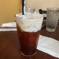 Thai iced tea made vegan (coconut milk in place of dairy) at The Happy Elephant in Manzanita