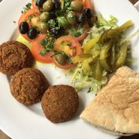 Mediterranean breakfast (without cheese and egg) at Kimos Cafe in Liverpool