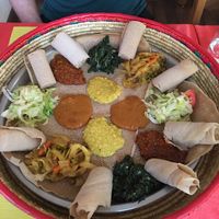 Vegan platter for two  at Mesob in Zurich
