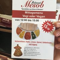 Lunch Special (Taken June 2, 2019) at Mesob in Zurich
