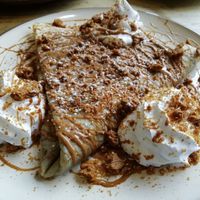 Biscoff crepe and cream (on special) #veganuary at The Glasvegan in Glasgow