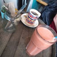 Smoothie and americano at The Glasvegan in Glasgow