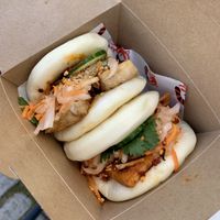 Spicy tofu & teriyaki tofu bao buns at Red Panda in Lyme Regis