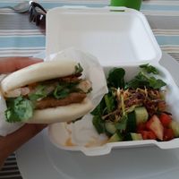Teriyaki tofu bao salad box at Red Panda in Lyme Regis