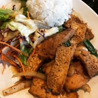 Garlic Tofu at A Dong Restaurant II in Loma Linda