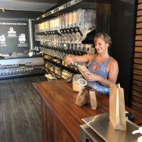 Getting my nutritional yeast and spices and cashews   at Almacen Organic & Natural in Tamarindo