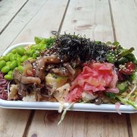 My go-to poke bowl, 2x tofu and a bunch of toppings at Poke Poke in Takapuna