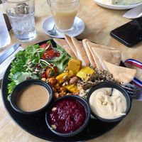 Vegan mezze with ginger shot at Buzz Organic Food & Drink in Ao Nang