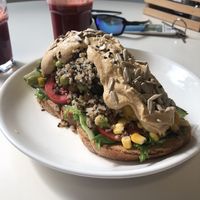 The vegan breakfast  at Buzz Organic Food & Drink in Ao Nang