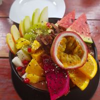 Raw cacao smoothie bowl at Buzz Organic Food & Drink in Ao Nang