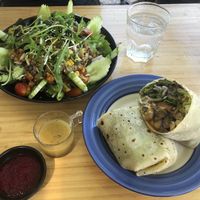 Vegan wrap and Moroccan salad  at Buzz Organic Food & Drink in Ao Nang