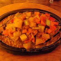 Vegetable casserole at Saltanat Fish & Kebab House in Istanbul