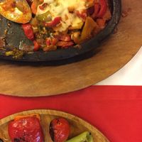 Grilled vegetables at Saltanat Fish & Kebab House in Istanbul