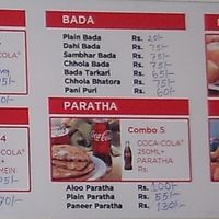 menu at Shreeya Sweets in Patan