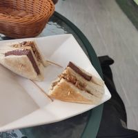 Sandwich with Chicken and Beef, without Lettuce and Tomato at DLS Vegetarian - Dé Lái Sù in Kaohsiung