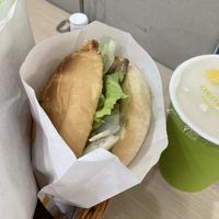 Mushroom burger  at DLS Vegetarian - Dé Lái Sù in Kaohsiung