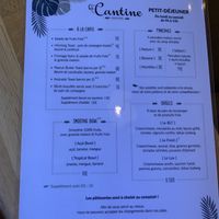 Breakfast - brunch menu  at La Cantine in Biarritz